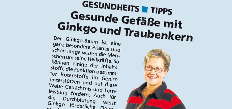 Apo-Express – Regionaler Botendienst Gesunde Gefäße mit Ginkgo und Traubenkern